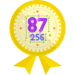Badge illustration Comparing 2 and 3 digit numbers
