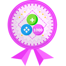 Badge illustration Adding with regrouping within 1000