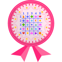 Badge illustration Associative property of multiplication