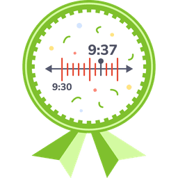 Badge illustration Time on number line